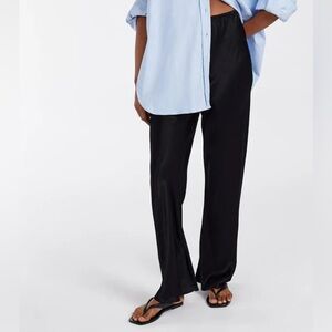 DISSH Black Satin Women's Pants